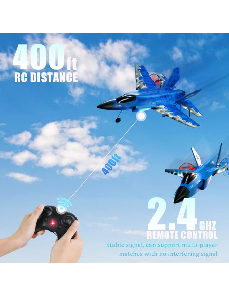 Avión de Combate RC Crohorizon HW39 Azul 2 CH para Niños 14+ Avión de Combate RC Crohorizon HW39 Azul 2 CH para Niños 14+