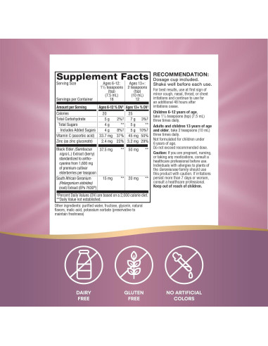 Jarabe Sambucus para la Tos Nature's Way 118 ml Inmunológico