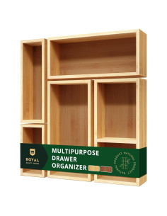 Set de 5 Organizadores de Cajones de Bambú Royal Craft Wood