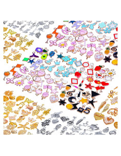 150 Encantos para Pulseras Mckanti - Esmalte y Metal para Joyería