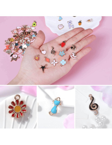 150 Encantos para Pulseras Mckanti - Esmalte y Metal para Joyería