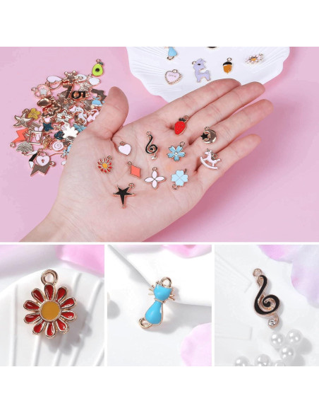 150 Encantos para Pulseras Mckanti - Esmalte y Metal para Joyería