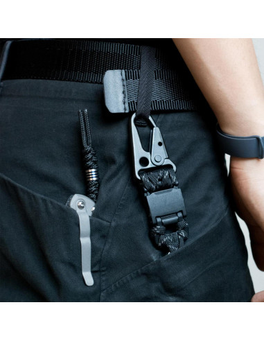 12 Ganchos de Metal Táctico CooBigo 1" para Llaveros y Accesorios