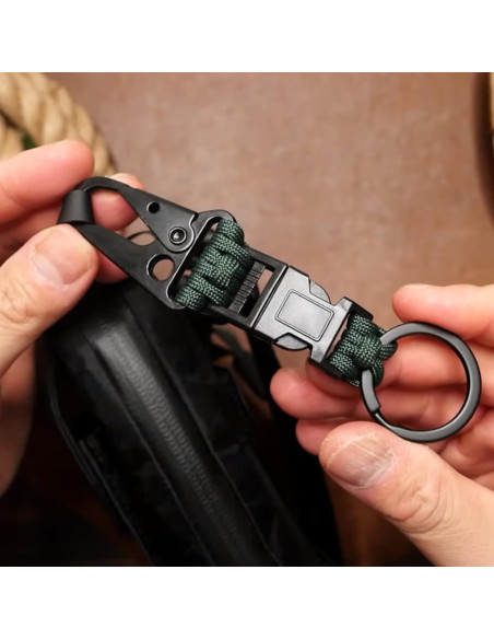 12 Ganchos de Metal Táctico CooBigo 1" para Llaveros y Accesorios