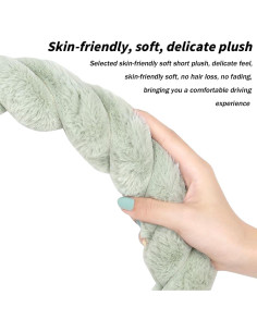 Funda de Volante AICEL 38 cm Peluda Antideslizante Universal 2