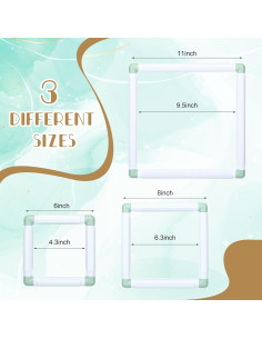 Aros de Bordado Janinka 3 Pcs Rectangulares 15.24-27.94 cm 2