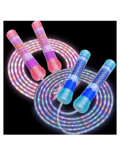 Cuerdas de Saltar LED YongnKids - Paquete de 2, 2.13m, Niños