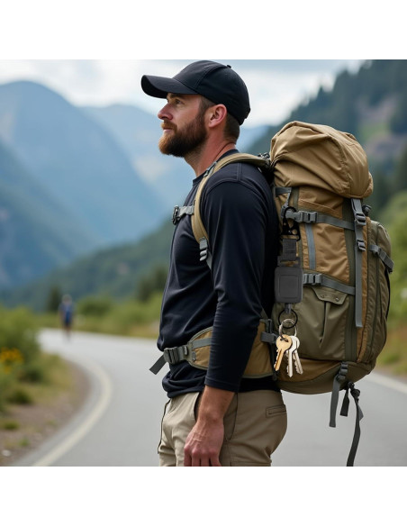 Porta Credenciales Retráctil HENYOUECS con Mosquetón - Paquete de 2