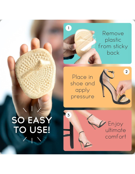 Almohadillas Metatarsales Walkize para Mujeres - Alivio Dolor Beige