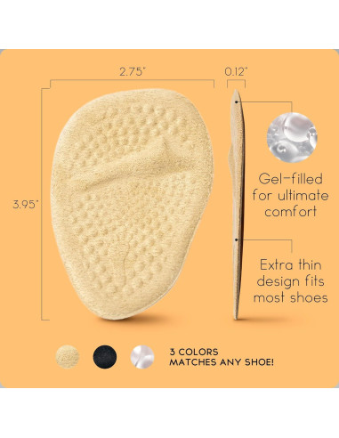 Almohadillas Metatarsales Walkize para Mujeres - Alivio Dolor Beige