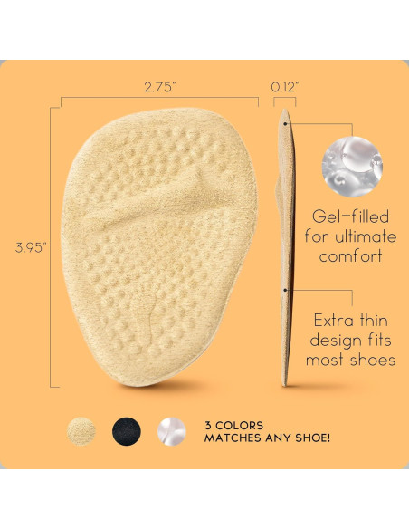 Almohadillas Metatarsales Walkize para Mujeres - Alivio Dolor Beige