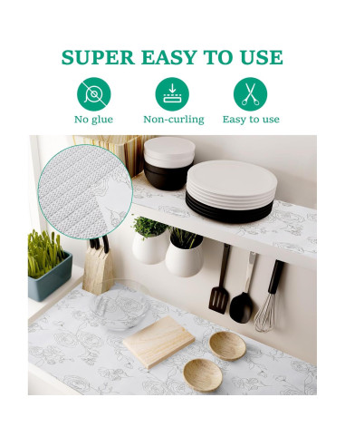 Forro de Cajón Antideslizante Insigoo Floral 30cm x 300cm