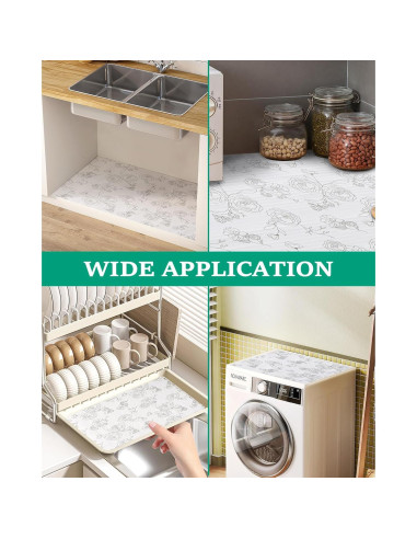 Forro de Cajón Antideslizante Insigoo Floral 30cm x 300cm