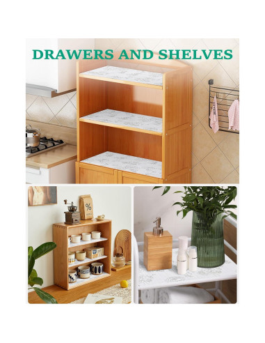 Forro de Cajón Antideslizante Insigoo Floral 30cm x 300cm