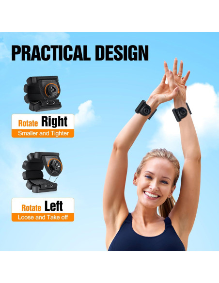 Pesas de Muñeca Ahape 0.45kg - Pulseras Ajustables para Entrenamiento