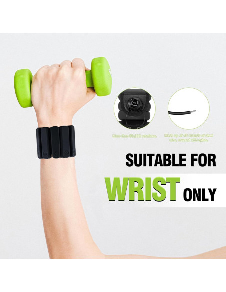 Pesas de Muñeca Ahape 0.45kg - Pulseras Ajustables para Entrenamiento