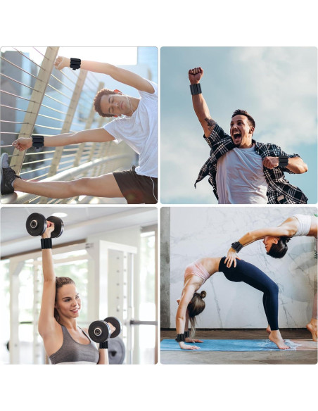 Pesas de Muñeca Ahape 0.45kg - Pulseras Ajustables para Entrenamiento