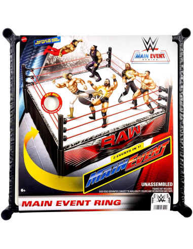 Anillo de Superestrella WWE Mattel con Alfombrilla y Cuerdas