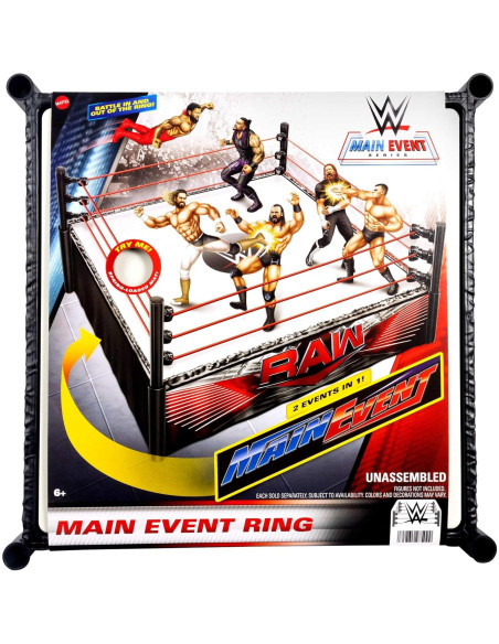 Anillo de Superestrella WWE Mattel con Alfombrilla y Cuerdas