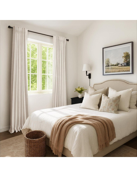 Cortinas Opacas INOVADAY 127x160 cm 2 Paneles Lino Crema Cortinas Opacas INOVADAY 127x160 cm 2 Paneles Lino Crema