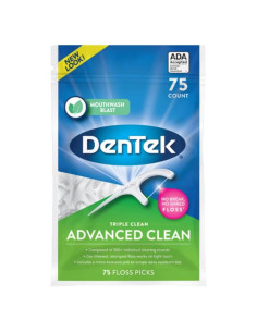 Hilo Dental DenTek Triple Clean 75 Unidades Sabor Enjuague