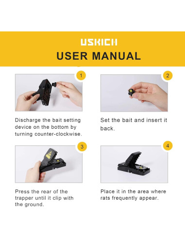 Trampas para Ratones Reutilizables USKICH - 6 Unidades Efectivas