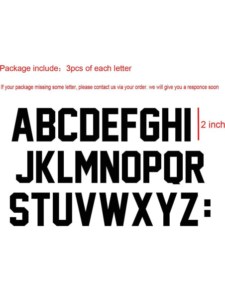 78 Letras Transferibles de Calor Fanbay 5.08 cm Negro 78 Letras Transferibles de Calor Fanbay 5.08 cm Negro
