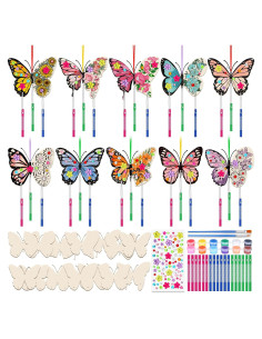 Kit de Campanas de Viento Colingmill 30 Piezas Mariposa DIY