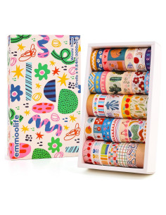 35 Rollos de Cinta Washi Emmoolife 5-30mm x 3m Decorativas