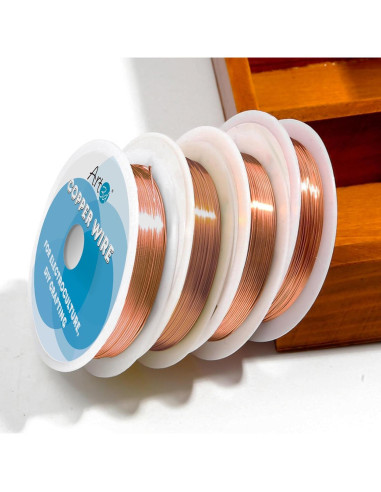 Alambre de Cobre Puro 16 AWG 18.29 m Art3d para Jardinería