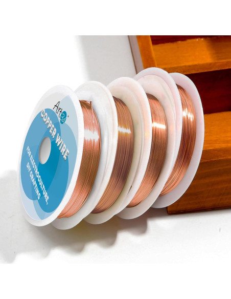 Alambre de Cobre Puro 16 AWG 18.29 m Art3d para Jardinería