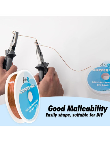 Alambre de Cobre Puro 16 AWG 18.29 m Art3d para Jardinería