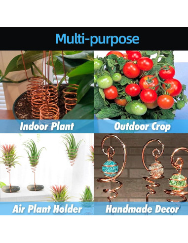 Alambre de Cobre Puro 16 AWG 18.29 m Art3d para Jardinería