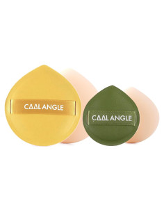 Paquete de 4 Esponjas de Maquillaje Cool Angle - 2 Grandes Amarillo y 2 Medianas Verde