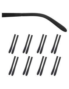 Consejos de Silicona Antideslizantes para Patillas de Gafas - 8 Pares Negros