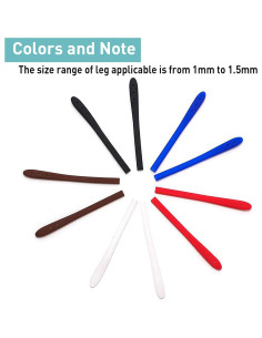 Consejos de Silicona Antideslizantes para Patillas de Gafas - 8 Pares Negros 2