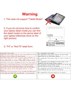Funda Protectora Alapmk para Lenovo Yoga 9i y ThinkPad T14 - Negro 2