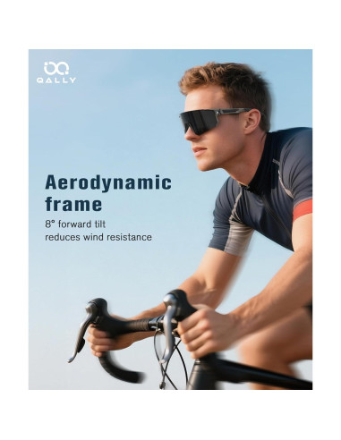 Gafas de sol deportivas polarizadas QALLY UV400 para hombres