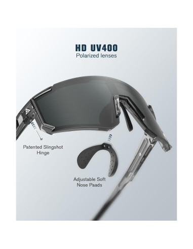 Gafas de sol deportivas polarizadas QALLY UV400 para hombres
