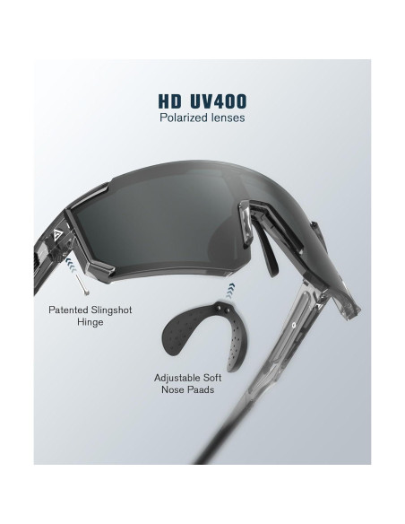 Gafas de sol deportivas polarizadas QALLY UV400 para hombres