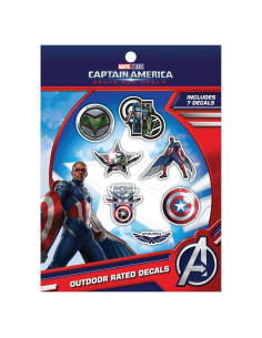 Calcomanías Capitán América WALL PALZ - 7 Vinilos Resistentes