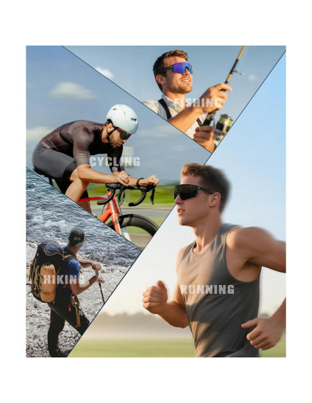 Gafas de sol deportivas polarizadas QALLY UV400 para hombres