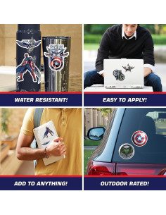 Calcomanías Capitán América WALL PALZ - 7 Vinilos Resistentes 2