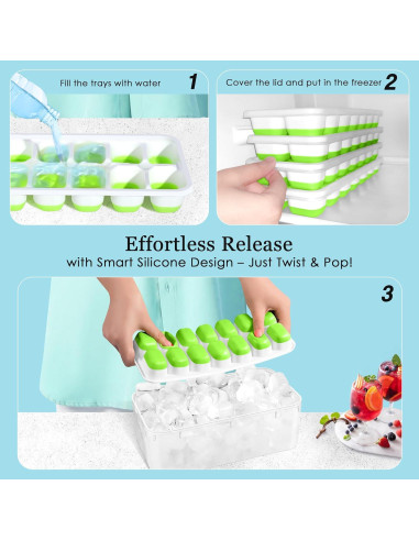 Bandeja de Hielo CKE Esenciales de Cocina Acogedora 4 Piezas