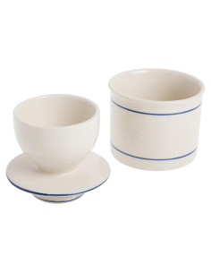 Butter Keeper Norpro Cerámica Esmaltada 10cm Blanco