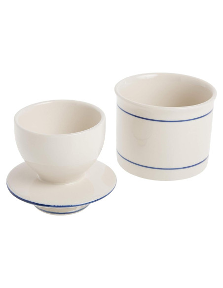 Butter Keeper Norpro Cerámica Esmaltada 10cm Blanco