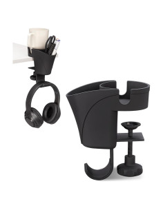 Soporte de Taza Clip en 1 OrgaFocus Negro Mate Ajustable