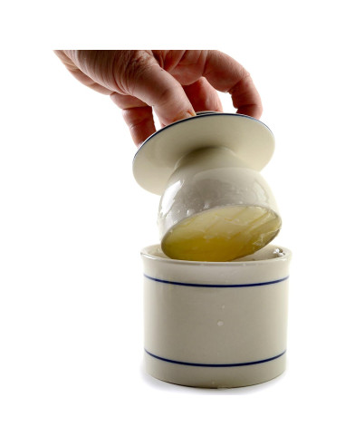 Butter Keeper Norpro Cerámica Esmaltada 10cm Blanco