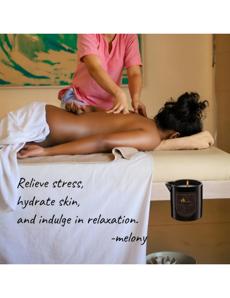 Vela de Aceite de Masaje MELONY 230g - Hidratante Mora y Laurel