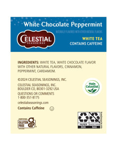 Bolsitas de Té Blanco Chocolate Blanco y Menta Celestial 20 Unidades 2